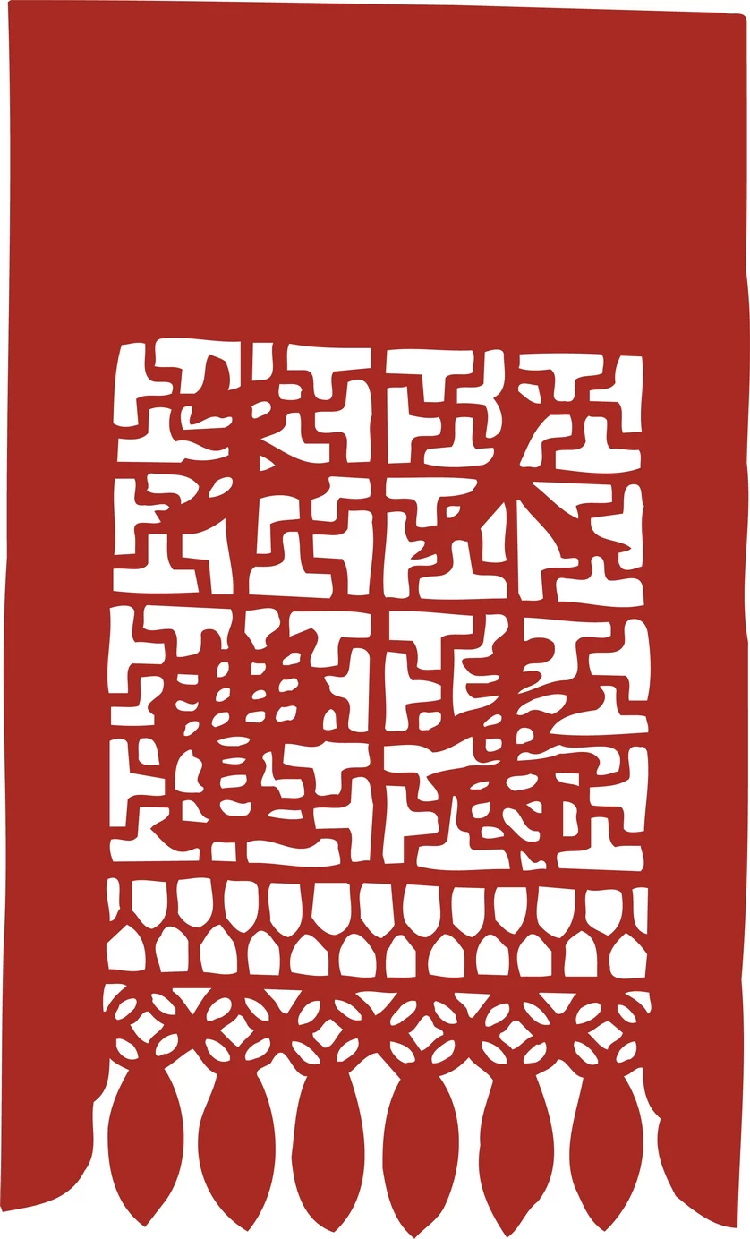 中国风中式传统喜庆民俗人物动物窗花剪纸插画边框AI矢量PNG素材【2015】